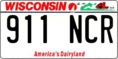 WI license plate 911NCR