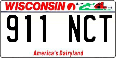 WI license plate 911NCT