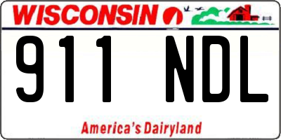 WI license plate 911NDL