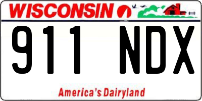 WI license plate 911NDX