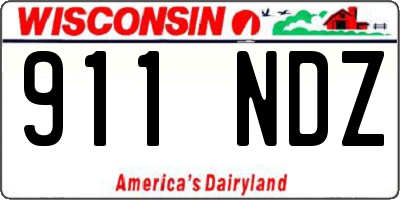 WI license plate 911NDZ