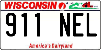 WI license plate 911NEL