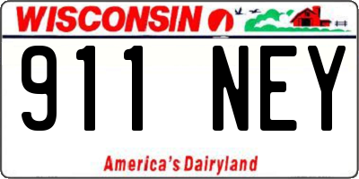 WI license plate 911NEY