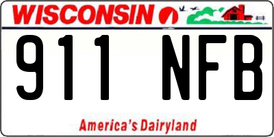 WI license plate 911NFB