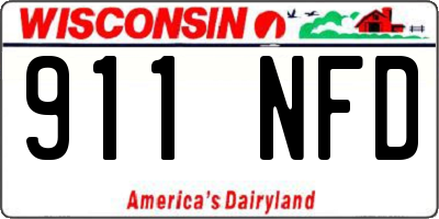 WI license plate 911NFD