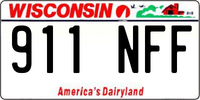 WI license plate 911NFF