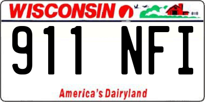 WI license plate 911NFI