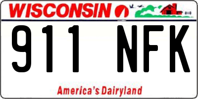 WI license plate 911NFK