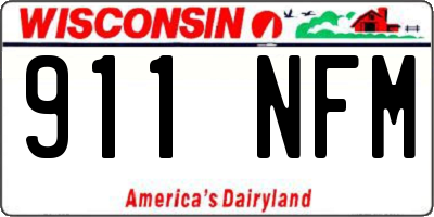 WI license plate 911NFM