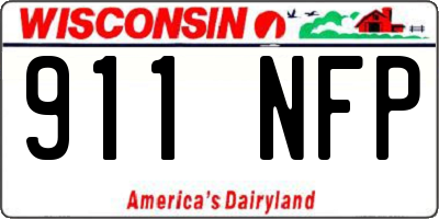 WI license plate 911NFP