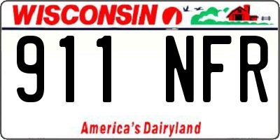 WI license plate 911NFR