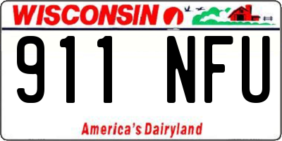 WI license plate 911NFU