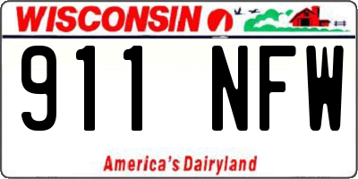 WI license plate 911NFW