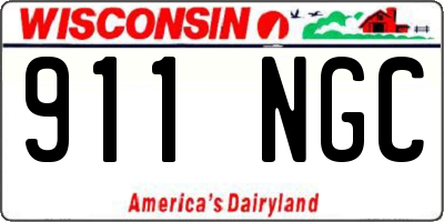 WI license plate 911NGC