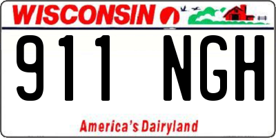 WI license plate 911NGH
