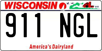 WI license plate 911NGL