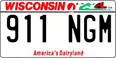 WI license plate 911NGM