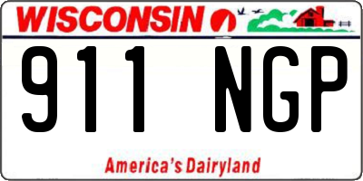 WI license plate 911NGP