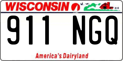 WI license plate 911NGQ