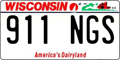 WI license plate 911NGS
