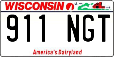WI license plate 911NGT