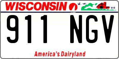 WI license plate 911NGV