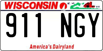 WI license plate 911NGY