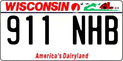 WI license plate 911NHB