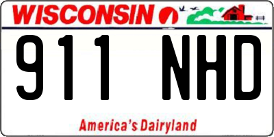 WI license plate 911NHD