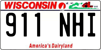 WI license plate 911NHI