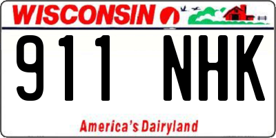WI license plate 911NHK