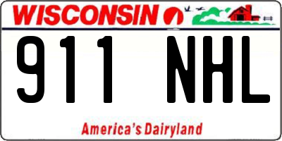 WI license plate 911NHL