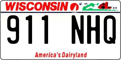 WI license plate 911NHQ