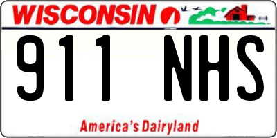 WI license plate 911NHS