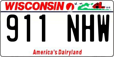 WI license plate 911NHW