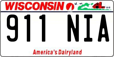 WI license plate 911NIA