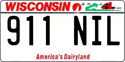 WI license plate 911NIL