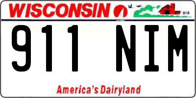WI license plate 911NIM