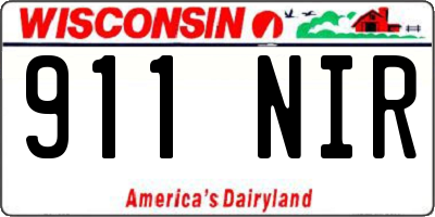 WI license plate 911NIR