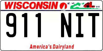 WI license plate 911NIT