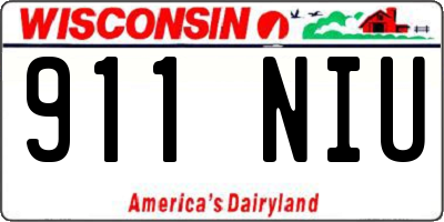 WI license plate 911NIU