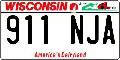 WI license plate 911NJA