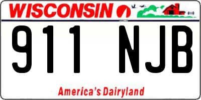 WI license plate 911NJB