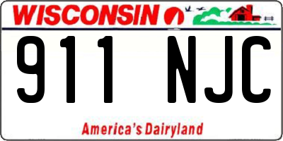 WI license plate 911NJC