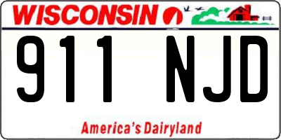 WI license plate 911NJD