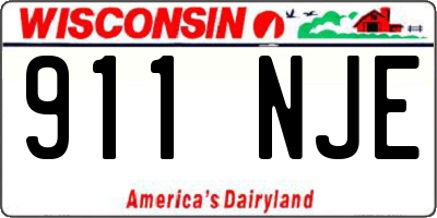 WI license plate 911NJE