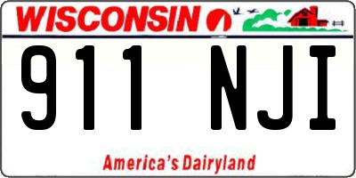 WI license plate 911NJI