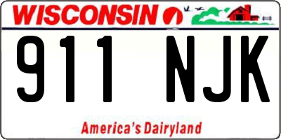 WI license plate 911NJK