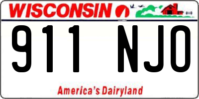 WI license plate 911NJO