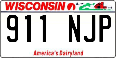 WI license plate 911NJP